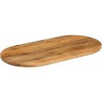 Berkfield Home Table Top 90x40x3.8 cm Oval Solid Wood Mango in Brown