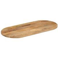 Berkfield Home Table Top 90x40x3.8 cm Oval Solid Wood Mango in Brown