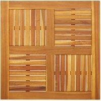 Berkfield Home Table Top 80x80x2.2 cm Square Solid Wood Acacia in Brown