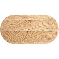 Berkfield Home Table Top 80x40x4 cm Solid Wood Oak Oval in Brown | Size: 80 x 40 x 4 cm