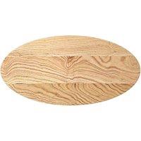 Berkfield Home Table Top 80x40x4 cm Solid Wood Oak Oval in Brown | Size: 80 x 40 x 4 cm