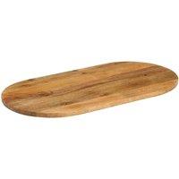 Berkfield Home Table Top 80x40x2.5 cm Oval Solid Wood Mango in Brown
