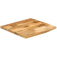 Berkfield Home Table Top 60x60x2.5 cm Live Edge Solid Wood Rough Mango in Brown