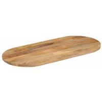 Berkfield Home Table Top 100x40x3.8 cm Oval Solid Wood Mango in Brown