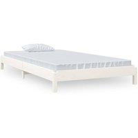 Berkfield Home Stack Bed White 100x200 cm Solid Wood Pine