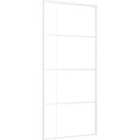 Berkfield Home Sliding Door Frosted ESG Glass & Aluminium 90x205 cm White