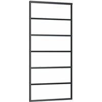 Berkfield Home Sliding Door ESG Glass & Aluminium 90x205 cm Black