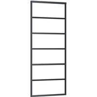 Berkfield Home Sliding Door ESG Glass & Aluminium 76x205 cm Black