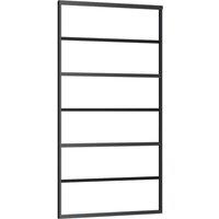 Berkfield Home Sliding Door ESG Glass & Aluminium 102x205 cm Black