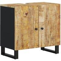 Berkfield Home Sink Cabinet 62x33x58 cm Solid Wood Mango & Engineered Wood in Brown | Size: 62 x 33 x 58 cm