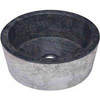 Berkfield Home Sink Black 40x15 cm Marble | Size: 40x15 cm