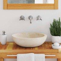 Berkfield Home Sink 40x12 cm Marble Cream