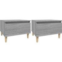 Berkfield Home Side Tables 2 pcs Grey Sonoma 50x46x35 cm Engineered Wood | Size: 50 x 46 x 35 cm