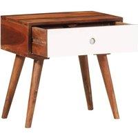 Berkfield Home Side Table 45x30x45 cm Solid Wood Acacia in Brown | Size: 45 x 30 x 45 cm