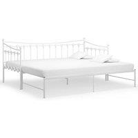 Berkfield Home Pull-out Sofa Bed Frame White Metal 90x200 cm