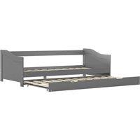 Berkfield Home Pull-out Sofa Bed Frame Grey Pinewood 90x200 cm