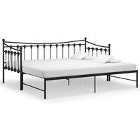 Berkfield Home Pull-out Sofa Bed Frame Black Metal 90x200 cm
