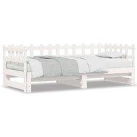 Berkfield Home Pull-out Day Bed without Mattress White 2x(90x200) cm Solid Wood