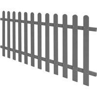 Berkfield Home Picket Fence WPC 200x80 cm in Grey