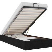Berkfield Home Ottoman Bed Frame without Mattress Black Single Fabric