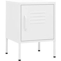 Berkfield Home Nightstands 2 pcs White 35x35x51 cm Steel | Size: 35 x 35 x 51 cm