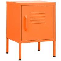Berkfield Home Nightstand Orange 35x35x51 cm Steel | Size: 35 x 35 x 51 cm