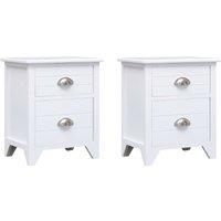 Berkfield Home Nightstand 2 pcs with 2 Drawers White