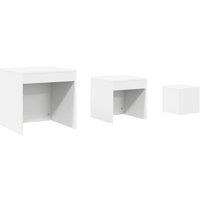 Berkfield Home Nesting Tables 3 pcs White Engineered Wood