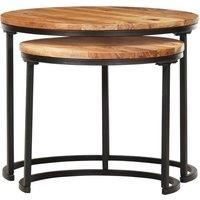 Berkfield Home Nesting Tables 2 pcs Solid Acacia Wood in Brown