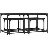 Berkfield Home Nesting Coffee Tables 3 pcs Black Engineered Wood
