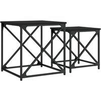 Berkfield Home Nesting Coffee Tables 2 pcs Black Engineered Wood