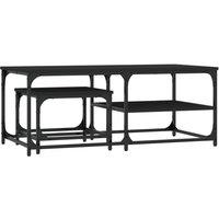 Berkfield Home Nesting Coffee Tables 2 pcs Black Engineered Wood