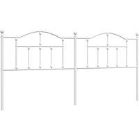 Berkfield Home Metal Headboard White 200 cm