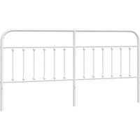 Berkfield Home Metal Headboard White 193 cm