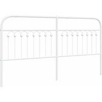Berkfield Home Metal Headboard White 180 cm