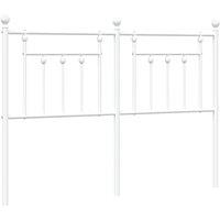 Berkfield Home Metal Headboard White 150 cm