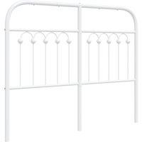 Berkfield Home Metal Headboard White 120 cm