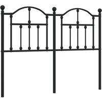 Berkfield Home Metal Headboard Black 120 cm