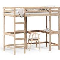 Berkfield Home Loft Bed without Mattress 90x200 cm Solid Wood Pine in Brown