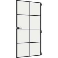 Berkfield Home Interior Door Slim Black 102.5x201.5 cm Tempered Glass & Aluminium