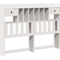 Berkfield Home Headboard with Storage White 140 cm Solid Wood Pine