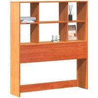 Berkfield Home Headboard with Storage Wax Brown 75 cm Solid Wood Pine