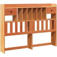 Berkfield Home Headboard with Storage Wax Brown 160 cm Solid Wood Pine
