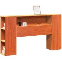 Berkfield Home Headboard with Storage Wax Brown 150 cm Solid Wood Pine