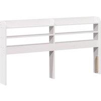Berkfield Home Headboard with Shelves White 135 cm Solid Wood Pine