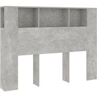 Berkfield Home Headboard Cabinet Concrete Grey 140x18.5x104.5 cm