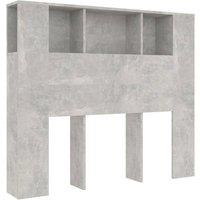 Berkfield Home Headboard Cabinet Concrete Grey 120x18.5x104.5 cm
