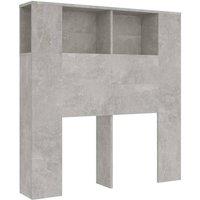 Berkfield Home Headboard Cabinet Concrete Grey 100x18.5x104.5 cm