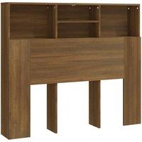 Berkfield Home Headboard Cabinet Brown Oak 120x19x103.5 cm