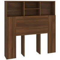 Berkfield Home Headboard Cabinet Brown Oak 100x19x103.5 cm
